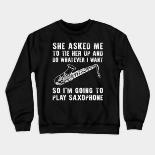 Sax and Laughter: Unleash Your Playful Melodies! Crewneck Sweatshirt